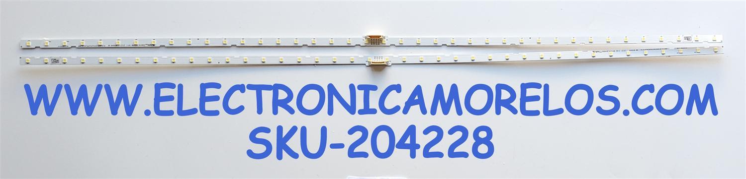 KIT DE LED'S PARA TV SAMSUNG (2 PIEZAS) / NUMERO DE PARTE BN96-45913A / 45913A / AOT_55_NU7300_NU7100_2X40_3030C_D6T_2D1_20S2P / PANEL'S  CY-CN055HGLV2H / CY-NN055HGHV6H / MODELOS UN55NU7090 / UN55NU7100 / UN55NU740D ( MAS MODELOS EN DESCRIPCION )